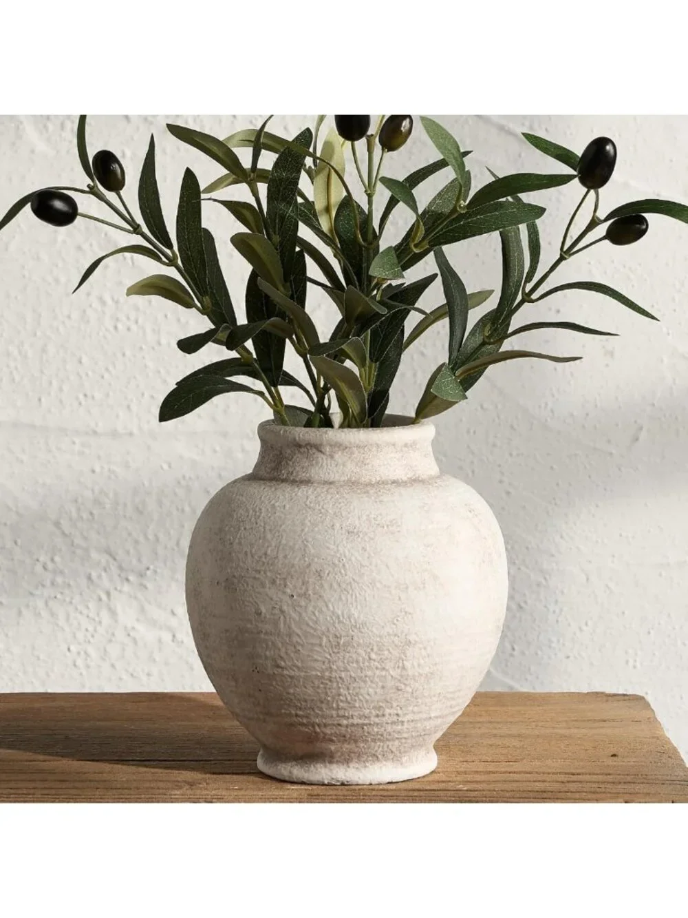 Rustic Ceramic Flower Vase - Small Decorative Pot for Home Decor & Table